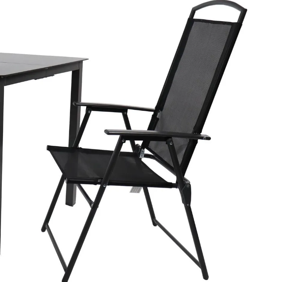 Outdoor Essgruppe mit zwei Klappstühlen - Saridio (dreiteilig)^Wohnen Best