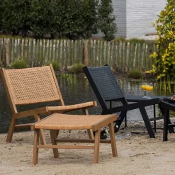 Outdoor Hocker aus Geflecht Kunstrattan - Abajo (2er Set)^Wohnen Sale