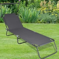 Outdoor Klappliege in Dunkelgrau - Spid^Wohnen New