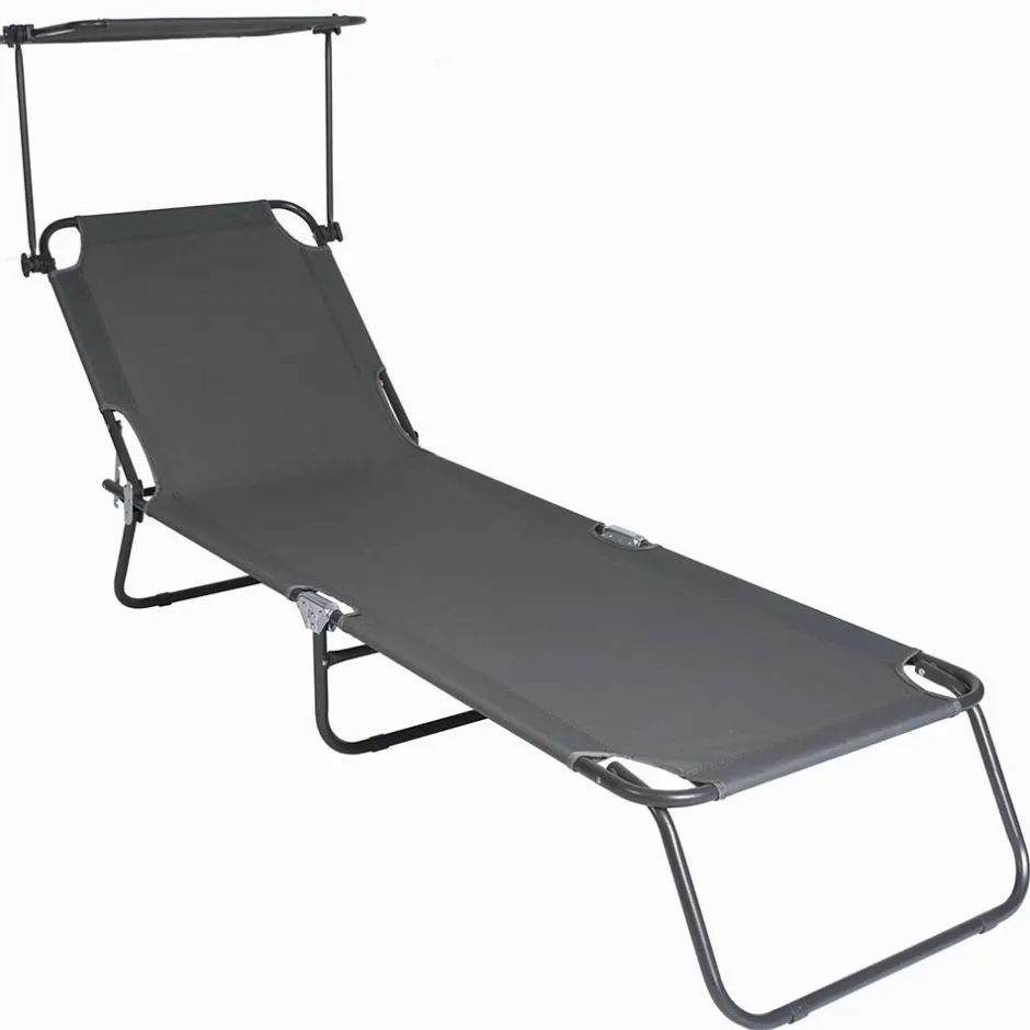 Outdoor Klappliege in Dunkelgrau - Spid^Wohnen New