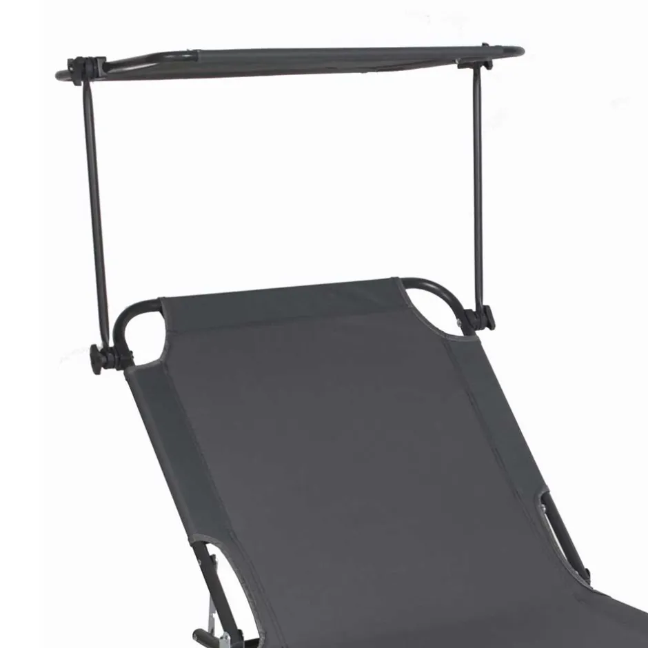 Outdoor Klappliege in Dunkelgrau - Spid^Wohnen New