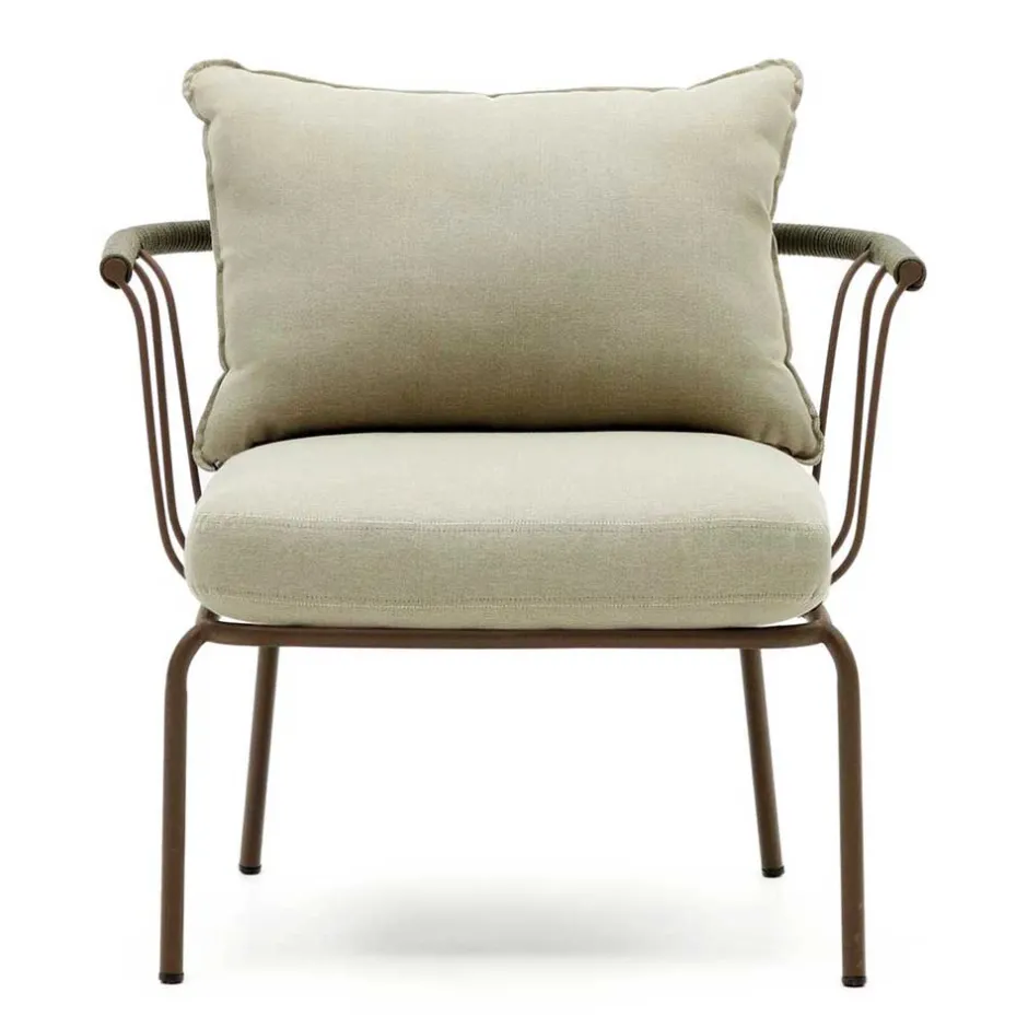 Wohnen Outdoor Sessel aus braunem Metall - Ragusca (2er Set)