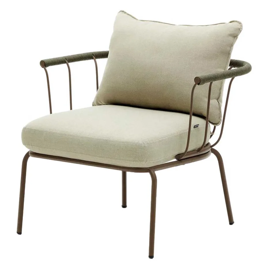 Wohnen Outdoor Sessel aus braunem Metall - Ragusca (2er Set)