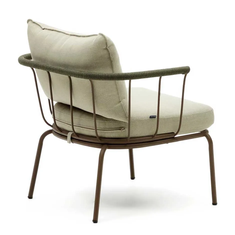 Wohnen Outdoor Sessel aus braunem Metall - Ragusca (2er Set)