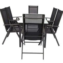 Outdoor Sitzgruppe mit Glastisch - Franatico (siebenteilig)^Wohnen New