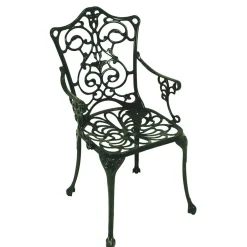 Outdoor Stuhl mit Armlehnen in Dunkelgrün - Tilano^Wohnen Outlet