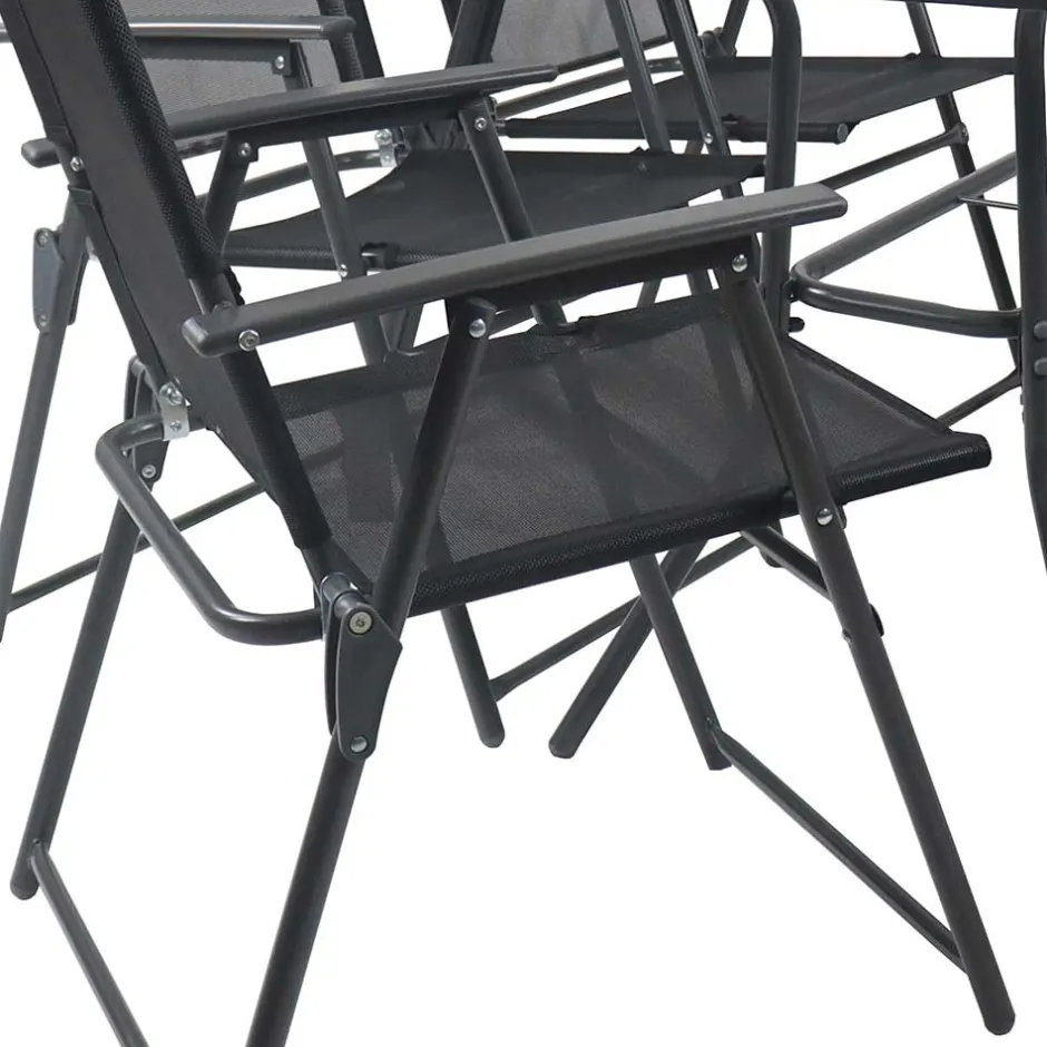 Wohnen Outdoor Tisch & Klappstühle Set - Alcamo (siebenteilig)