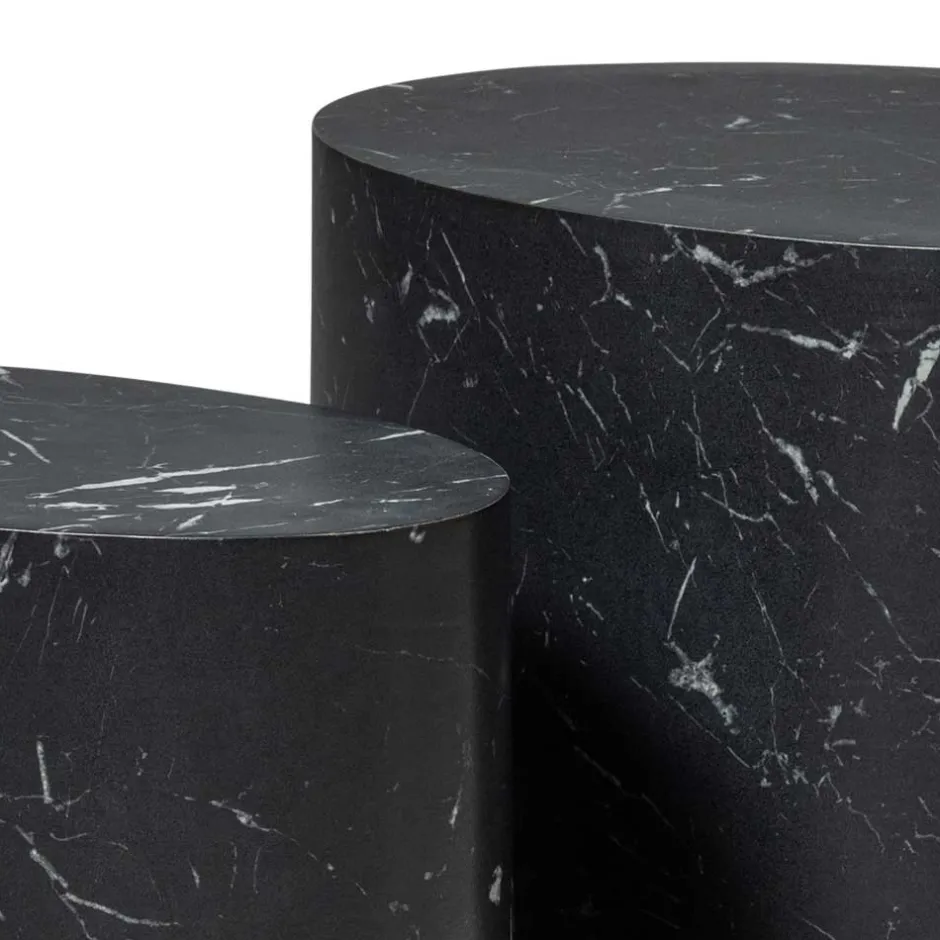 Wohnen Ovale Beistelltische als Paar - Geneke (zweiteilig)