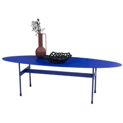 Wohnen Ovaler Couchtisch in Blau - Klaimak