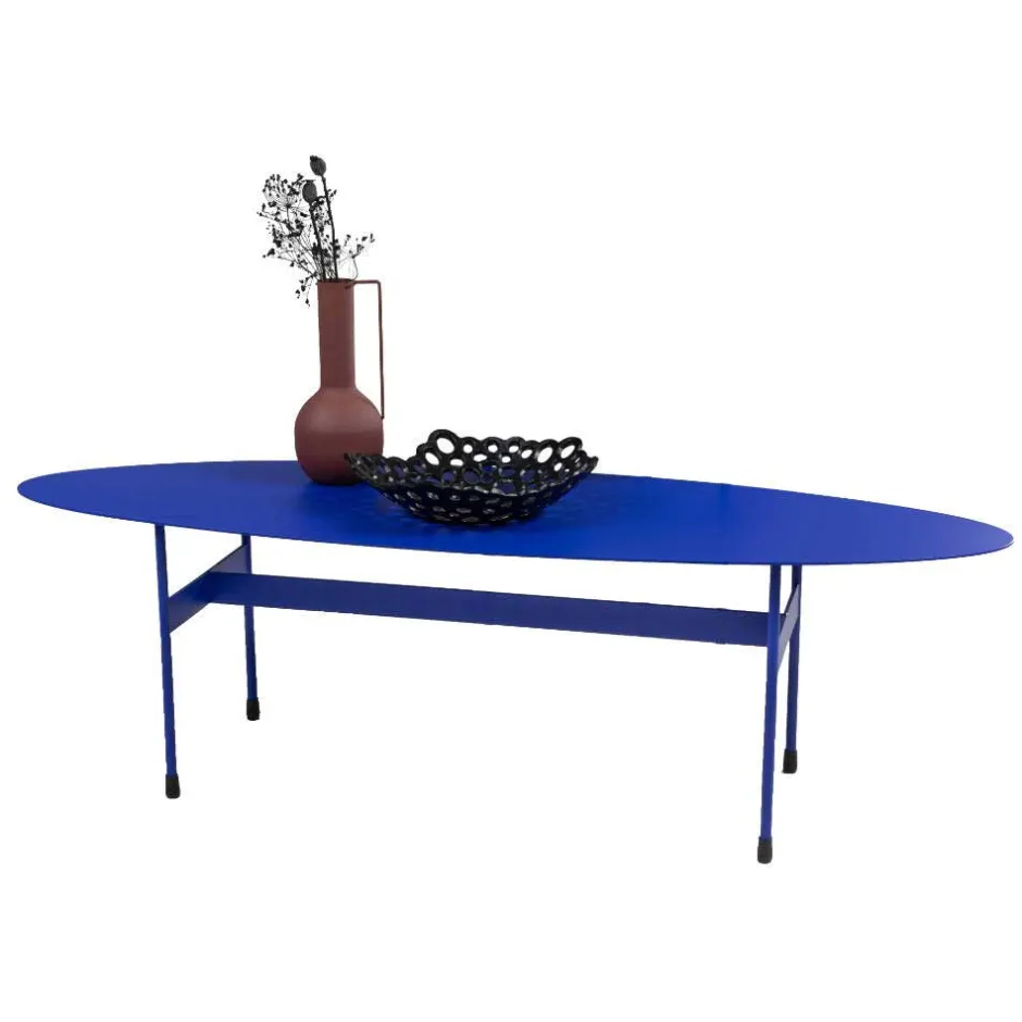 Wohnen Ovaler Couchtisch in Blau - Klaimak