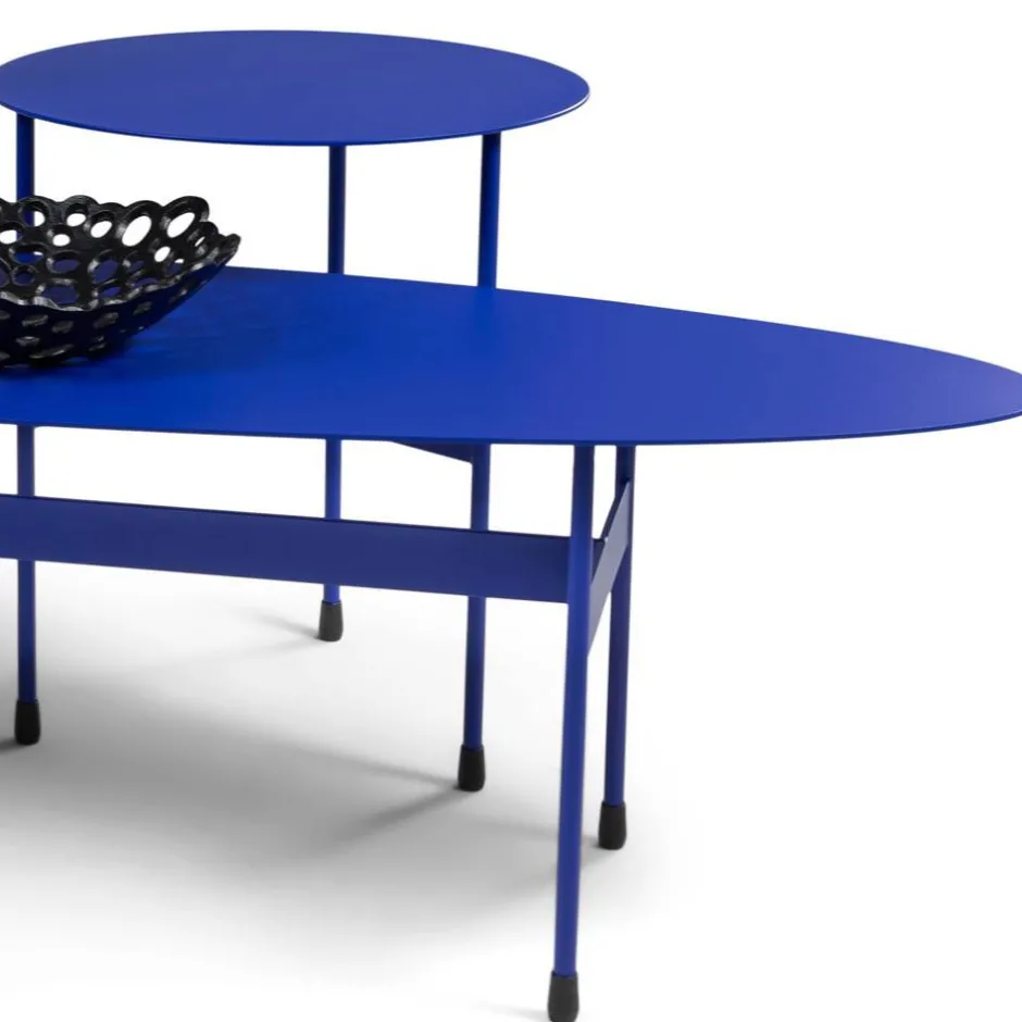 Wohnen Ovaler Couchtisch in Blau - Klaimak