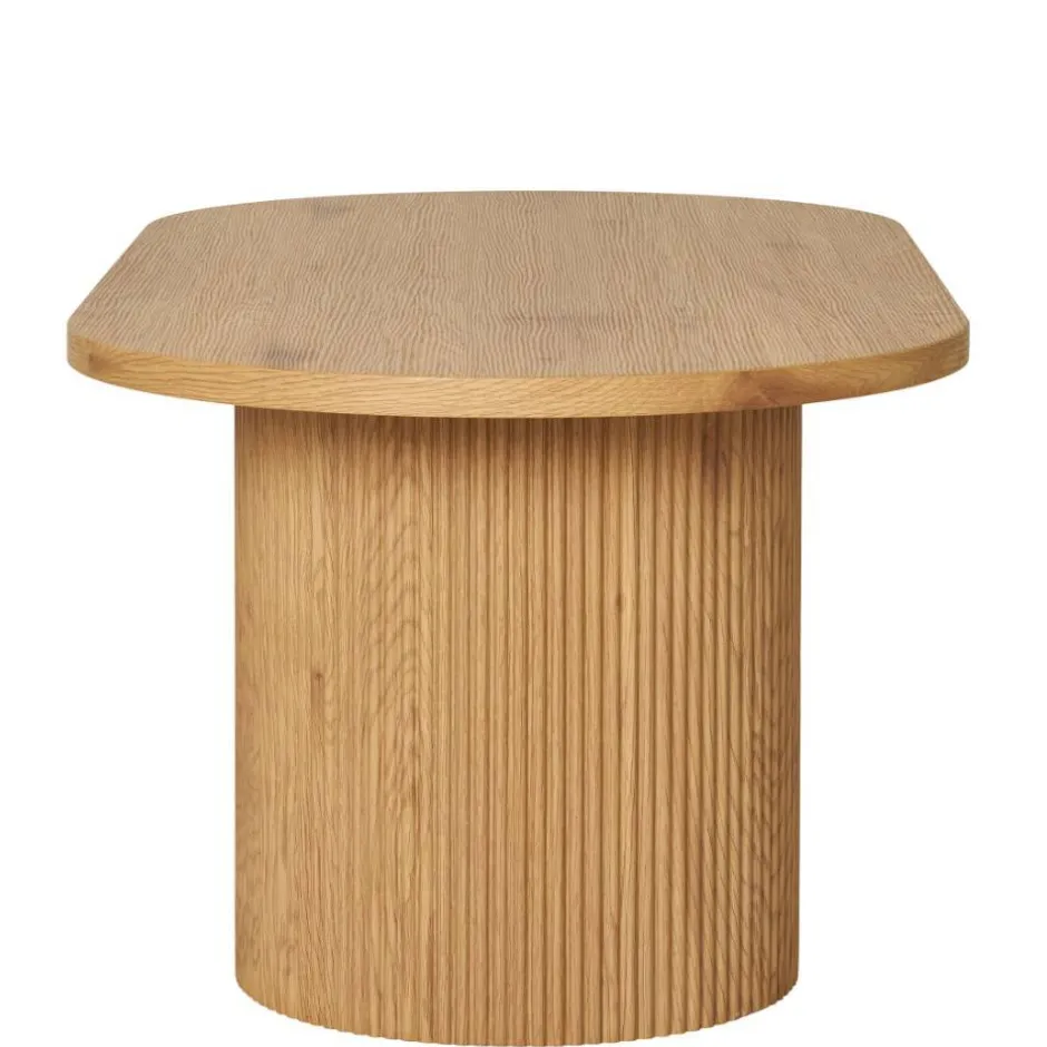 Ovaler Couchtisch in Eiche Holzoptik - Saracan^Wohnen Sale