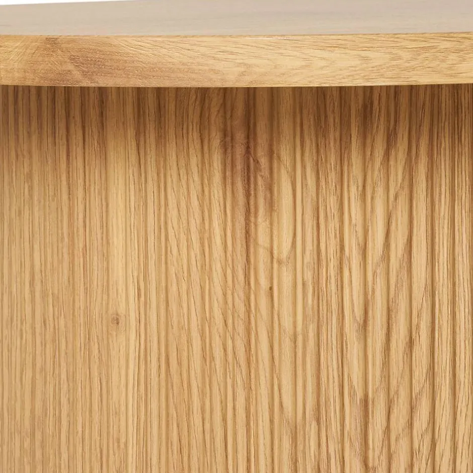 Ovaler Couchtisch in Eiche Holzoptik - Saracan^Wohnen Sale