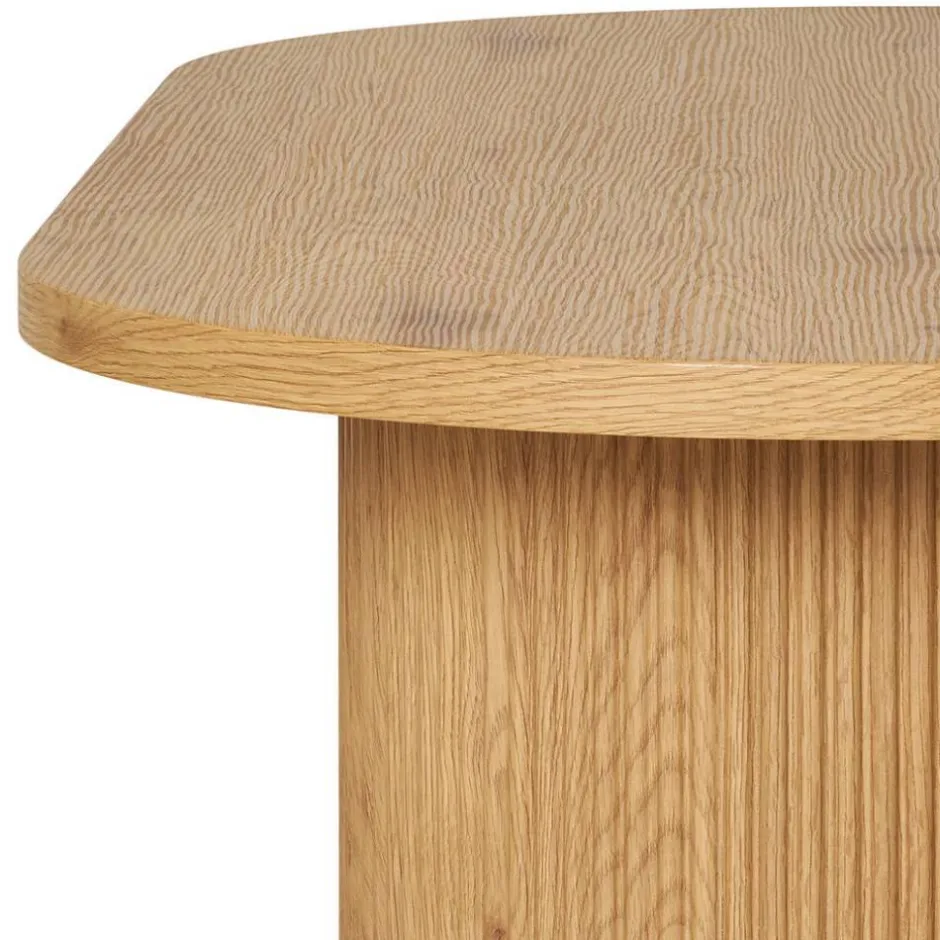 Ovaler Couchtisch in Eiche Holzoptik - Saracan^Wohnen Sale