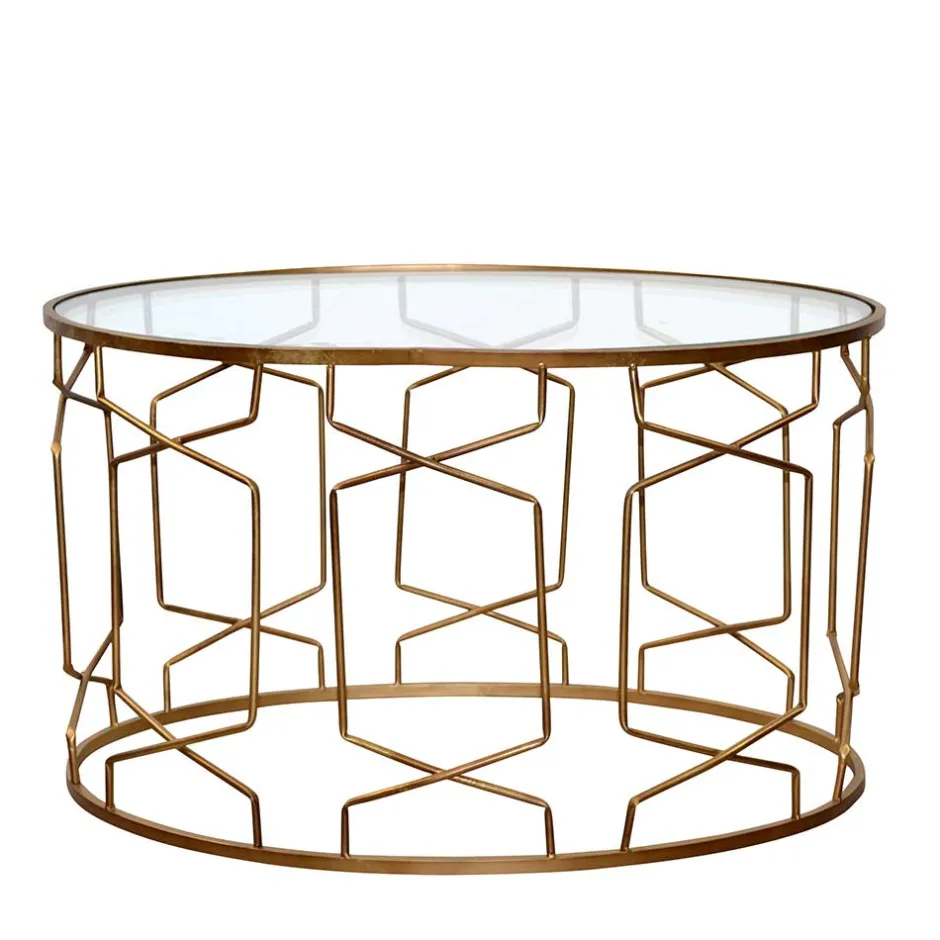 Ovaler Design Couchtisch aus Klarglas - Arsenal^Wohnen