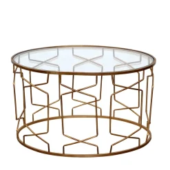 Ovaler Design Couchtisch aus Klarglas - Arsenal^Wohnen