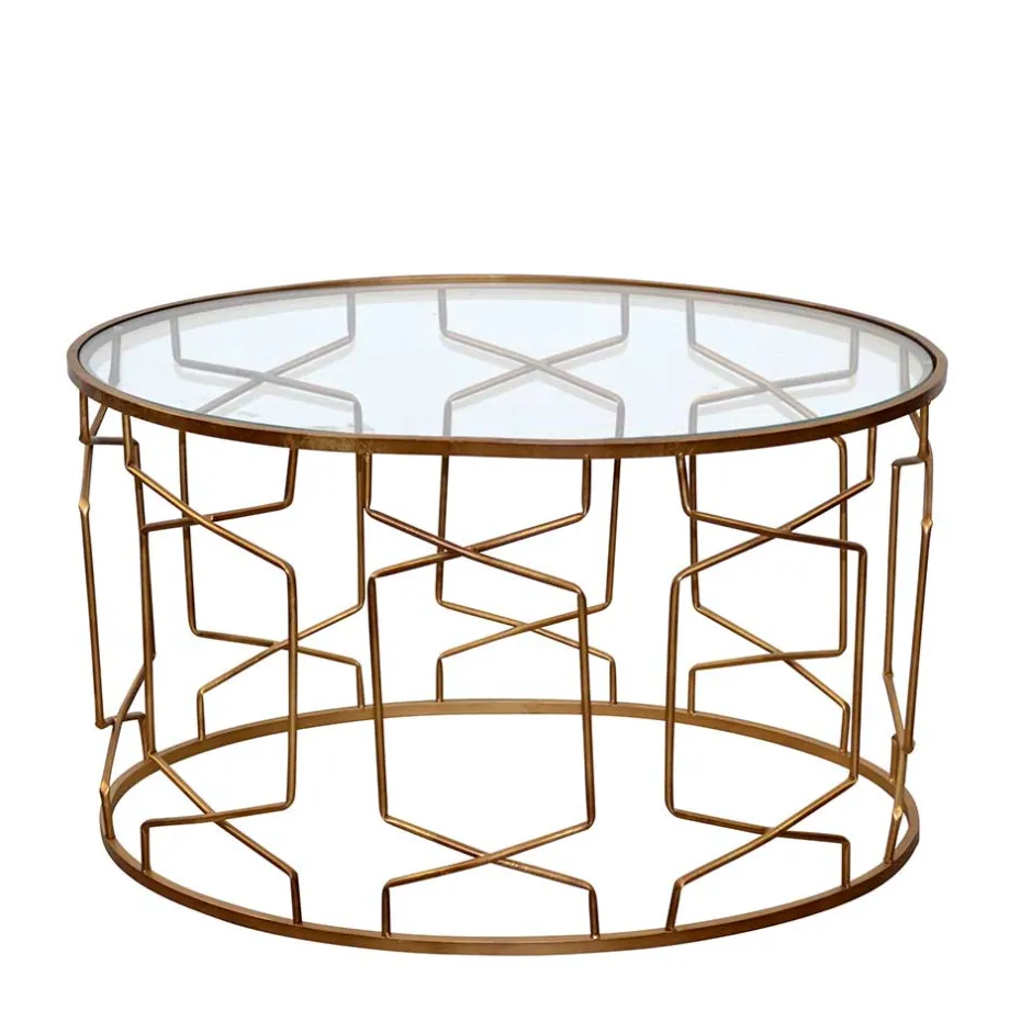 Ovaler Design Couchtisch aus Klarglas - Arsenal^Wohnen