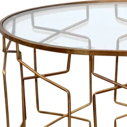 Ovaler Design Couchtisch aus Klarglas - Arsenal^Wohnen