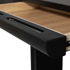 Ovaler Design Schreibtisch in Schwarz Holzoptik - Belinda^Wohnen Hot