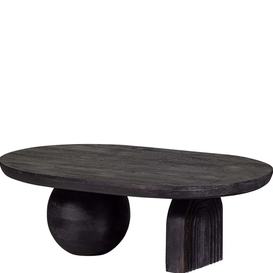 Ovaler Design-Couchtisch in Schwarz - Islando^Wohnen Sale