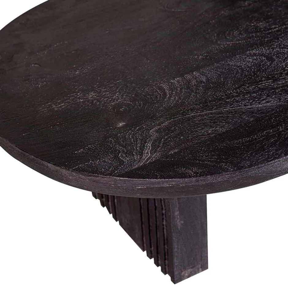 Ovaler Design-Couchtisch in Schwarz - Islando^Wohnen Sale