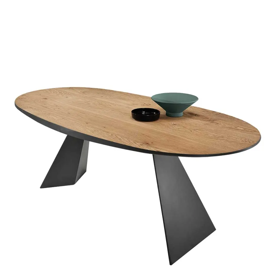 Ovaler Designtisch mit Schweizer Kante - Sinvoje^Wohnen Sale