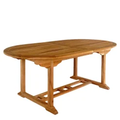 Wohnen Ovaler Gartentisch aus Teak massiv - Senvelita