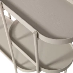 Ovaler Konsolentisch mit drei Ablagen - Piepona^Wohnen