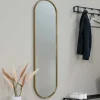 Ovaler Wandspiegel in Gold - Bali^Wohnen Discount