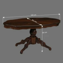 Ovaler Wohnzimmertisch Magari in Nussbaum Braun^Wohnen Clearance