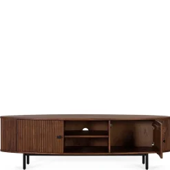 Wohnen Ovales Retro TV Lowboard aus Akazie - Chalil