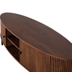 Wohnen Ovales Retro TV Lowboard aus Akazie - Chalil