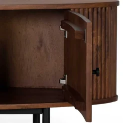 Wohnen Ovales Retro TV Lowboard aus Akazie - Chalil