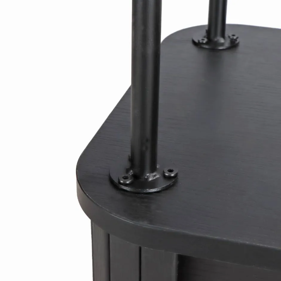 Ovales Schiebetüren-Highboard im Retro Design - Lurymav^Wohnen Outlet