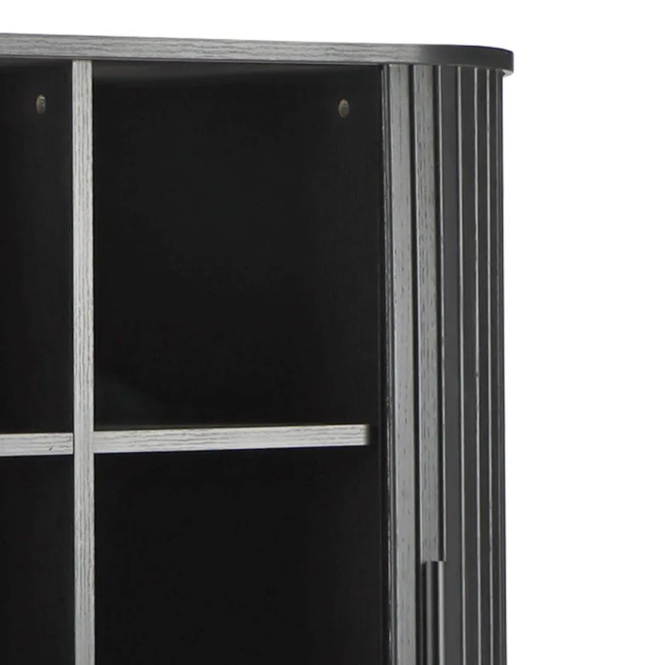 Ovales Schiebetüren-Highboard im Retro Design - Lurymav^Wohnen Outlet