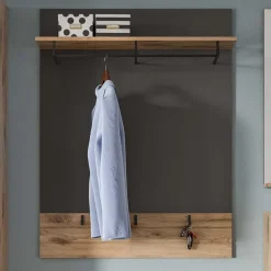 Paneel Garderobe mit Stange & 6 Haken - Catamaron^Wohnen New