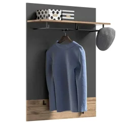 Paneel Garderobe mit Stange & 6 Haken - Catamaron^Wohnen New