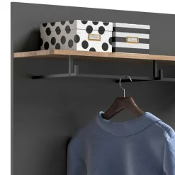 Paneel Garderobe mit Stange & 6 Haken - Catamaron^Wohnen New