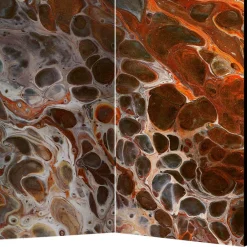 Paravent in Braun Grau Orange Schlieren - Bassy^Wohnen Outlet