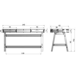 Wohnen PC Tisch Luciane in Weiß