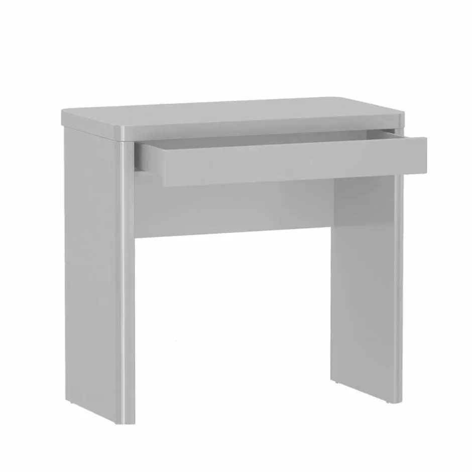 Kinder Wohnen PC-Tisch Trevoz in Hochglanz Weiß