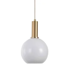 Pendelleuchte mit Kugelschirm in Weiß - Konstantin^Wohnen Best