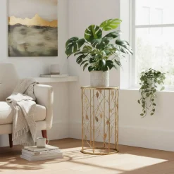 Pflanzenhocker Jarana in Gold^Wohnen Outlet