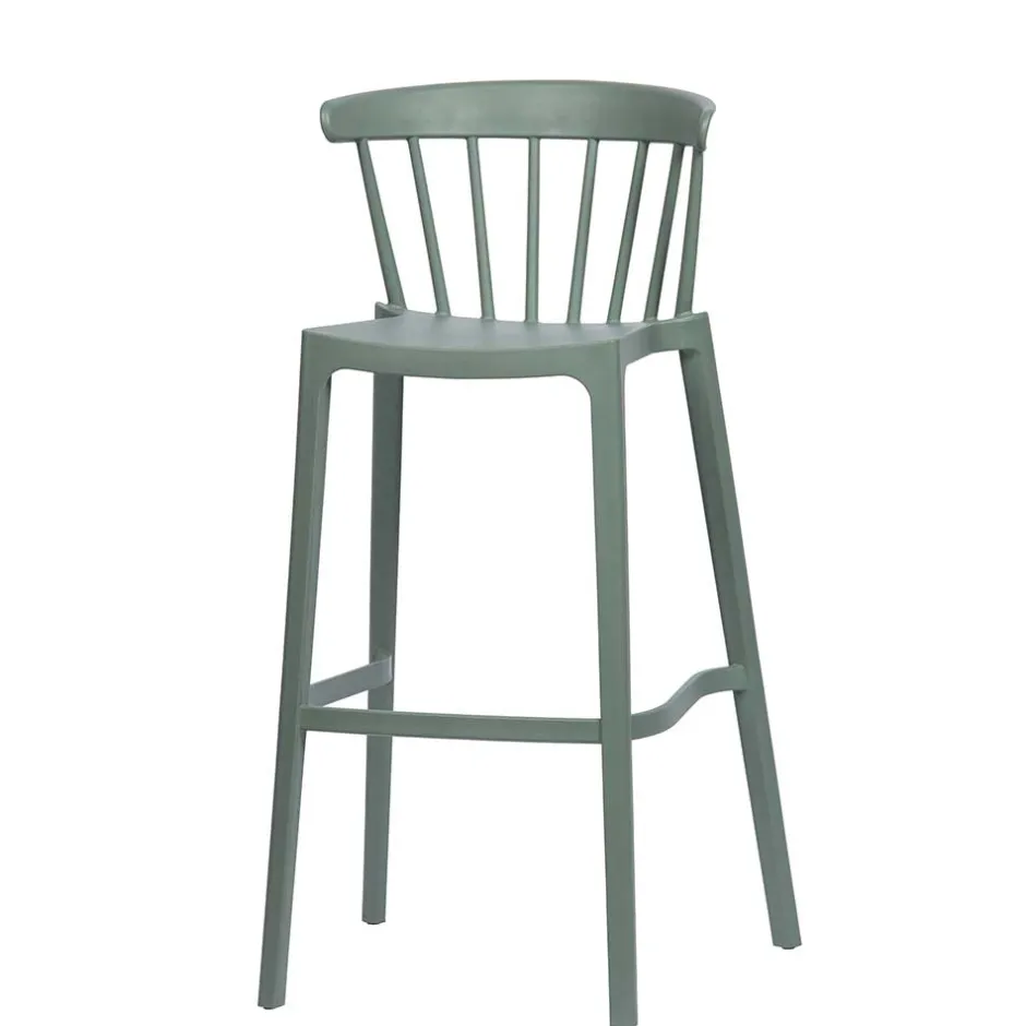 Pflegeleichter Barstuhl in Graugrün - Ecdo (2er Set)^Wohnen Sale