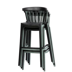 Pflegeleichter Barstuhl in Graugrün - Ecdo (2er Set)^Wohnen Sale