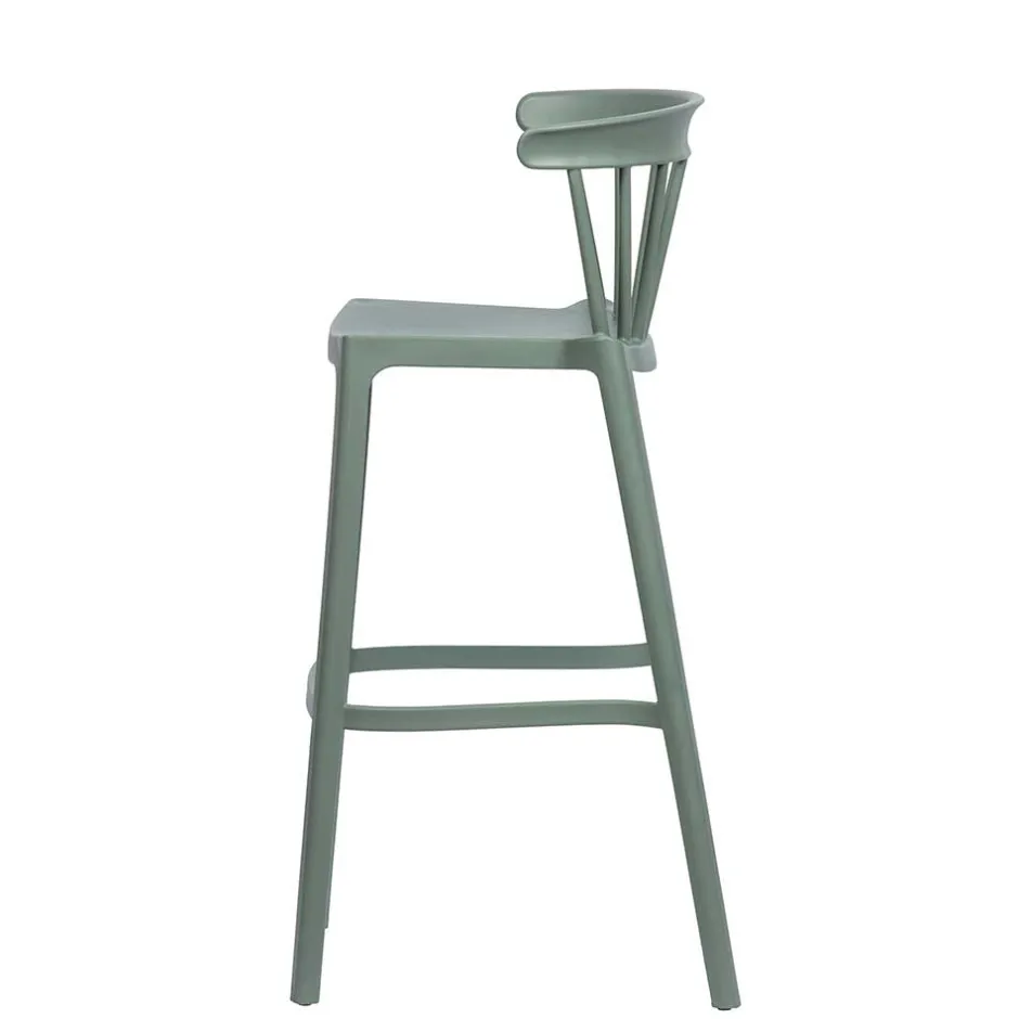 Pflegeleichter Barstuhl in Graugrün - Ecdo (2er Set)^Wohnen Sale