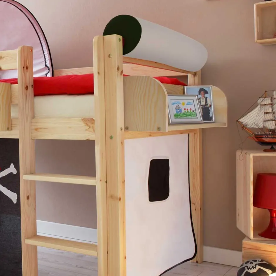 Piraten Halbhochbett Winner aus Kiefer Massivholz^Wohnen New