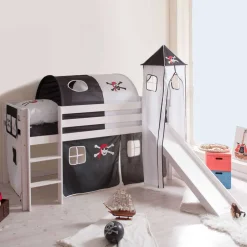 Kinder Wohnen Piraten Spielbett Buono mit Rutsche