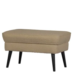 Wohnen Plüsch Hocker in Beige - Williams