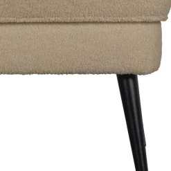 Wohnen Plüsch Hocker in Beige - Williams